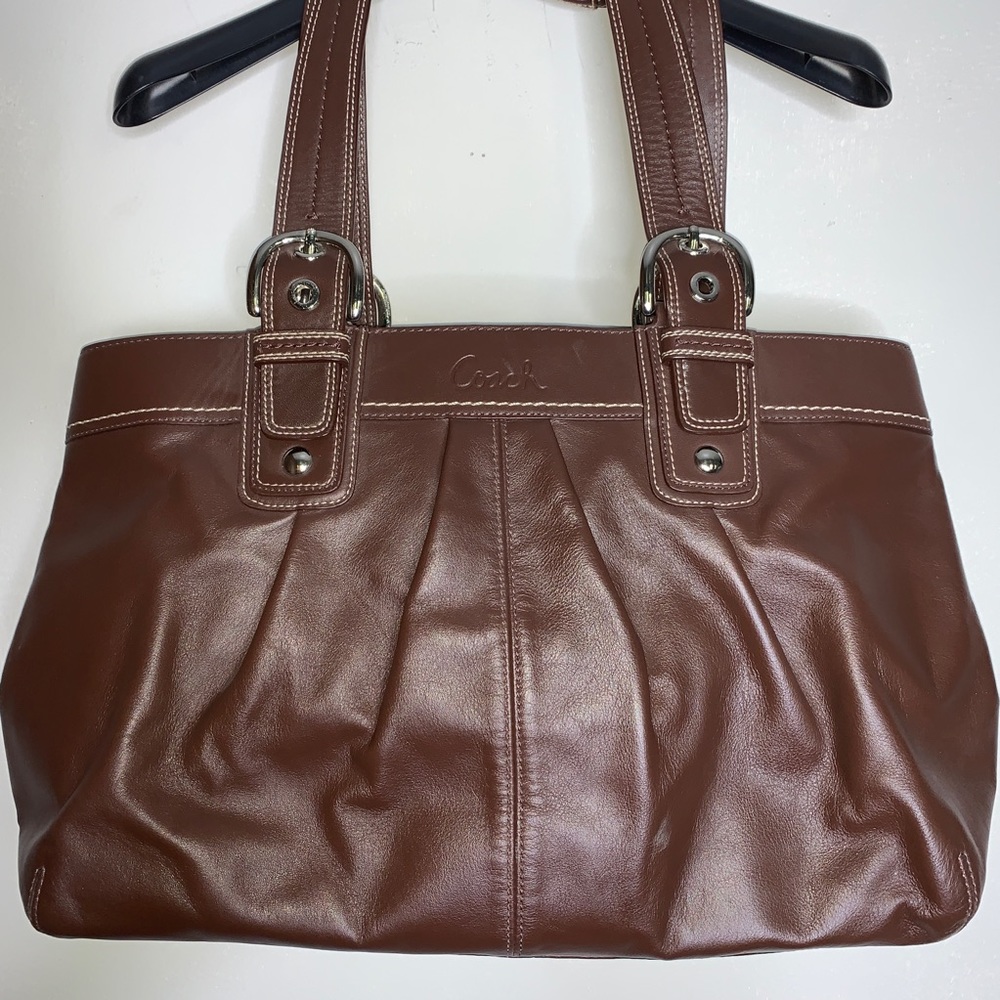 Coach Brown Leather Tote Handbag